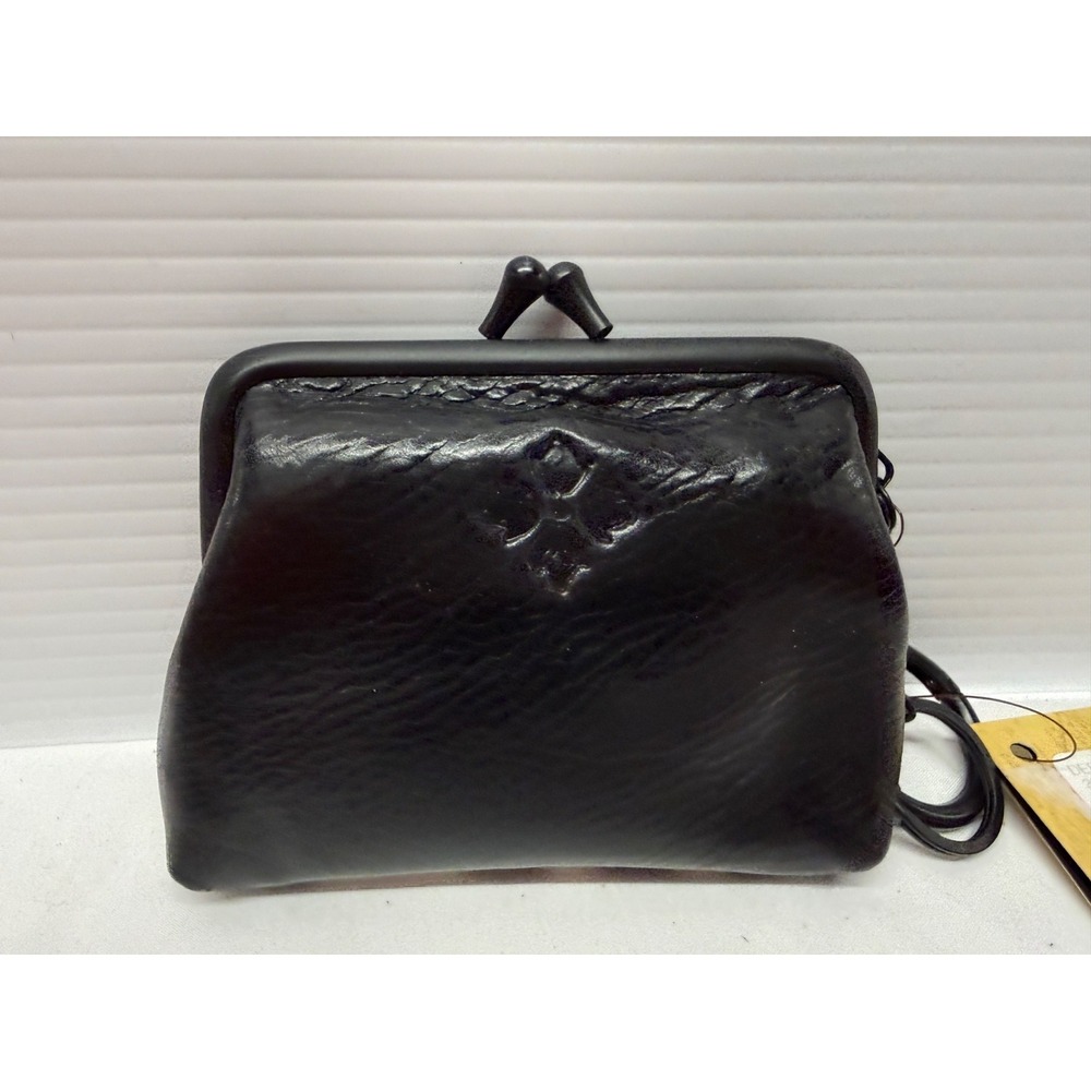 Patricia Nash  Borse Tooled Leather Coin Purse BLACK  ZEBRA CALF HAIR  GORGEOUS - Picture 4 of 5